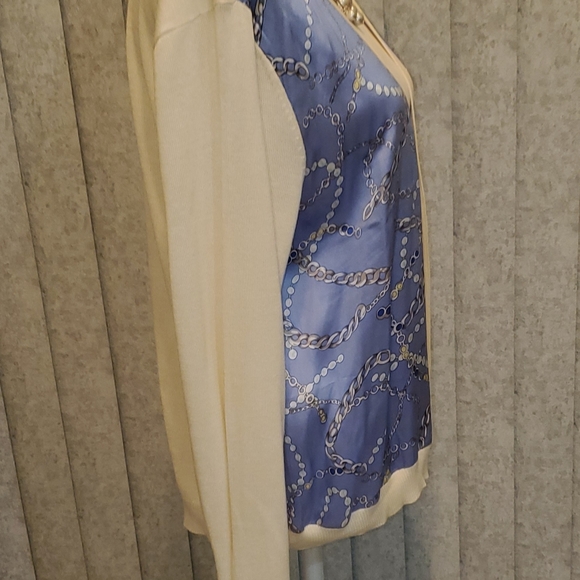 NWT Silk Panel Front Cardigan - Picture 4 of 7